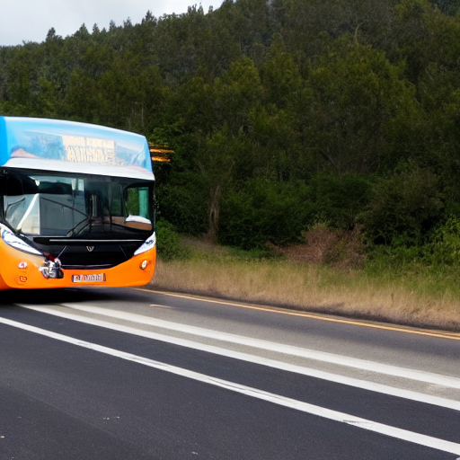 001_A bus stopped on the side of the road while people board it..png